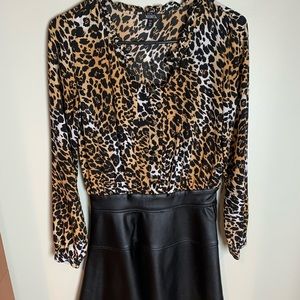 Black and cheetah dress